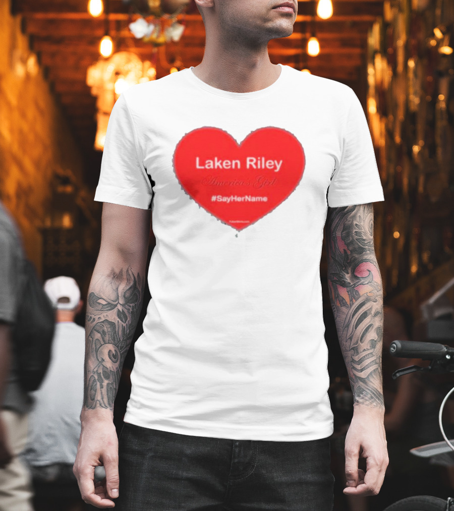 Laken Riley America's Girl #SayHerName Heart T-Shirt