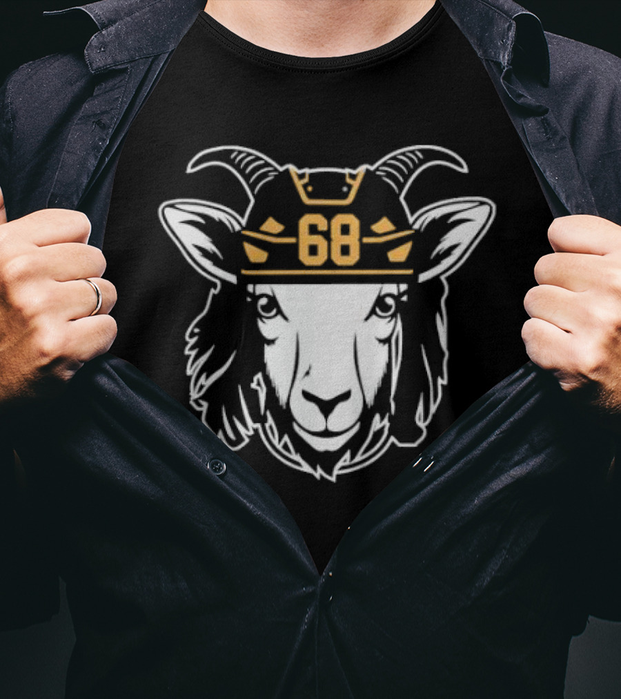 Goat 68 Jaromir Jagr Pittsburgh Penguins Hockey Legend T-Shirt