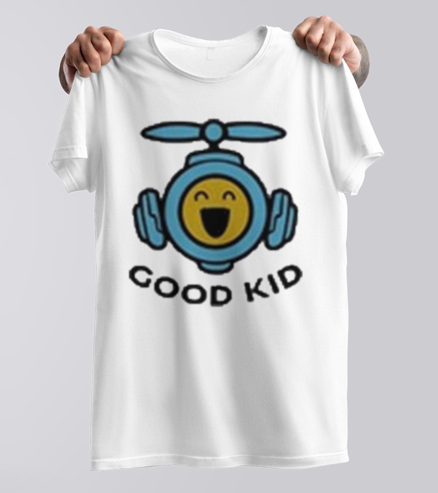 Good Kid Drone Emblem With Smiling Face T-Shirt
