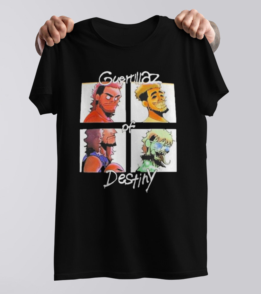 Guerrillaz Of Destiny Cartoon Quartet Pop Culture Faces T-Shirt
