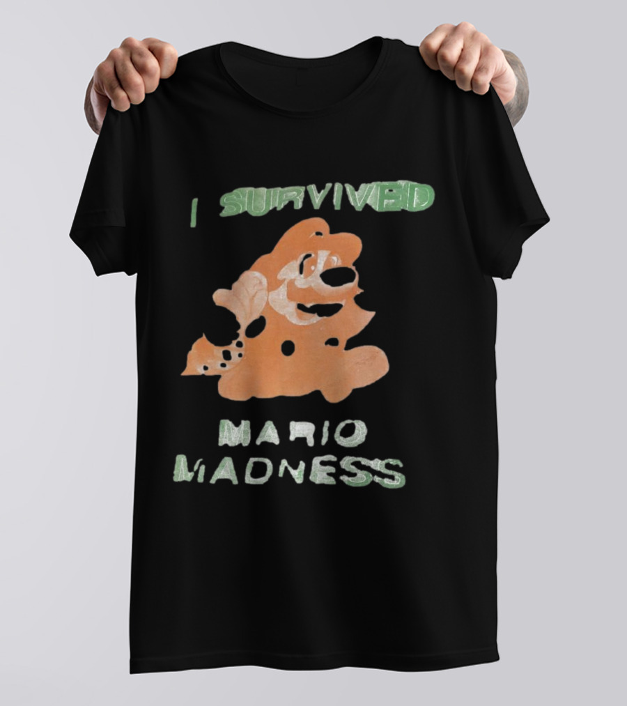 I Survived Mario Madness Retro Gamer Fun T-Shirt