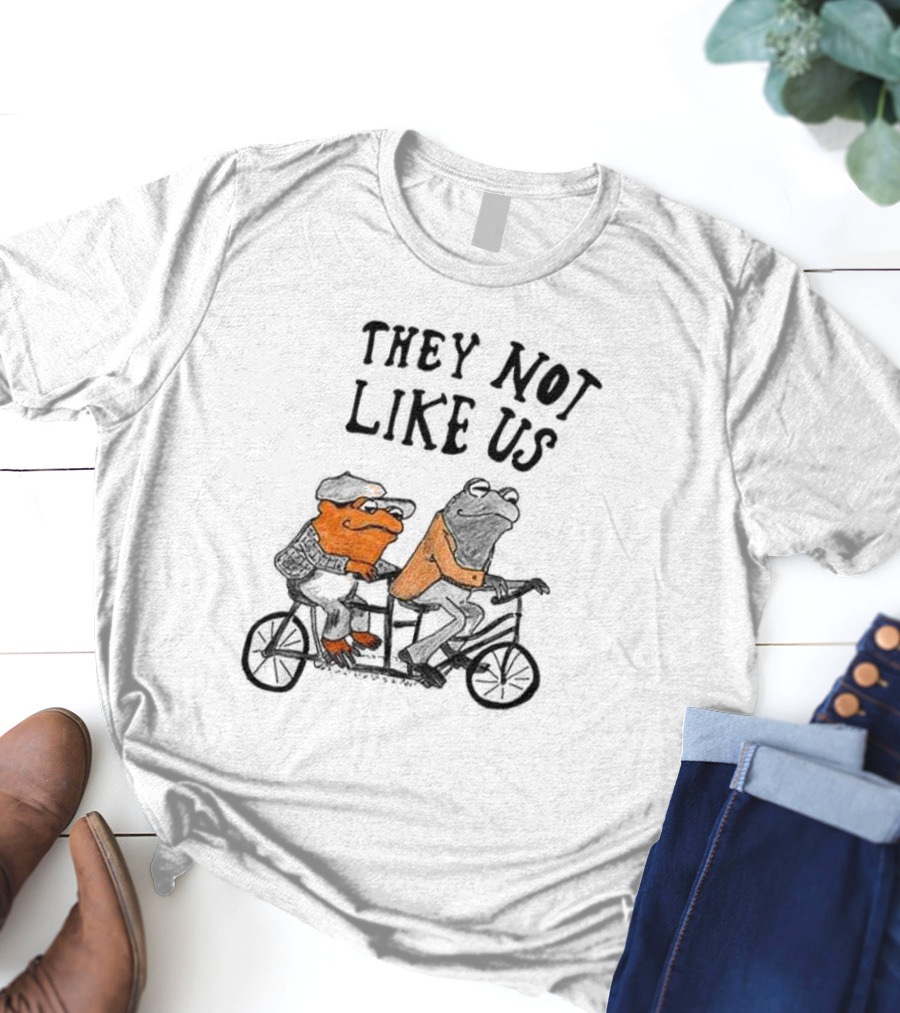 They Not Like Us Frog Riding Bike Duo T-Shirt
