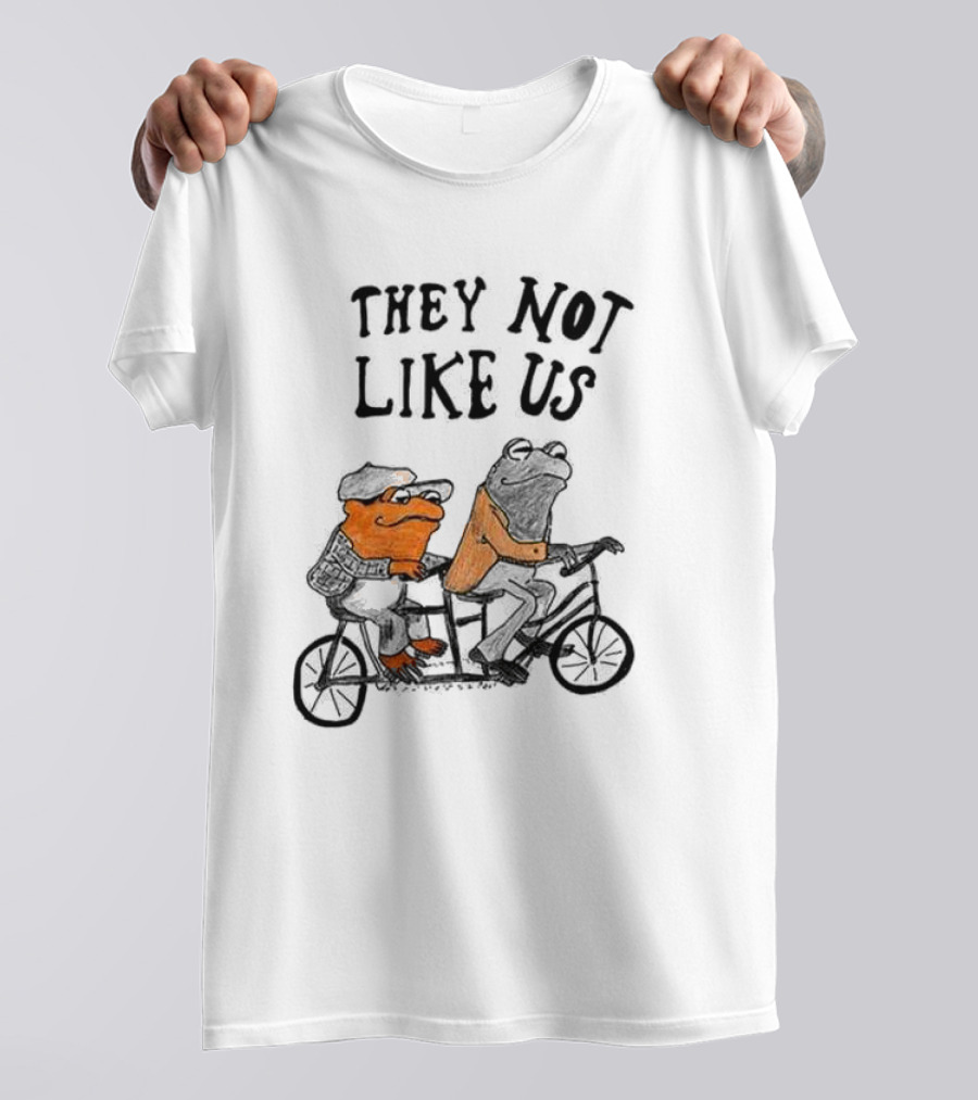 They Not Like Us Frog Riding Bike Duo T-Shirt