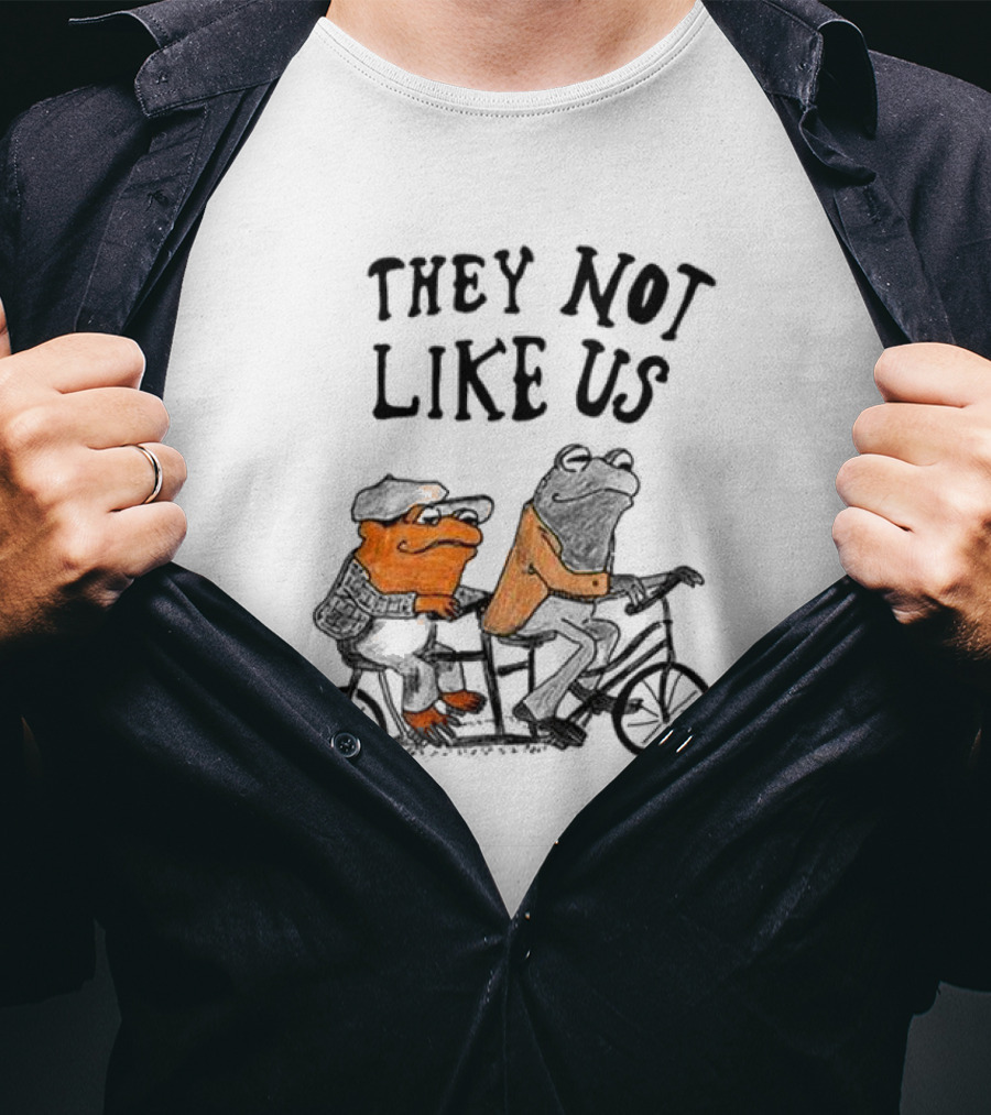 They Not Like Us Frog Riding Bike Duo T-Shirt