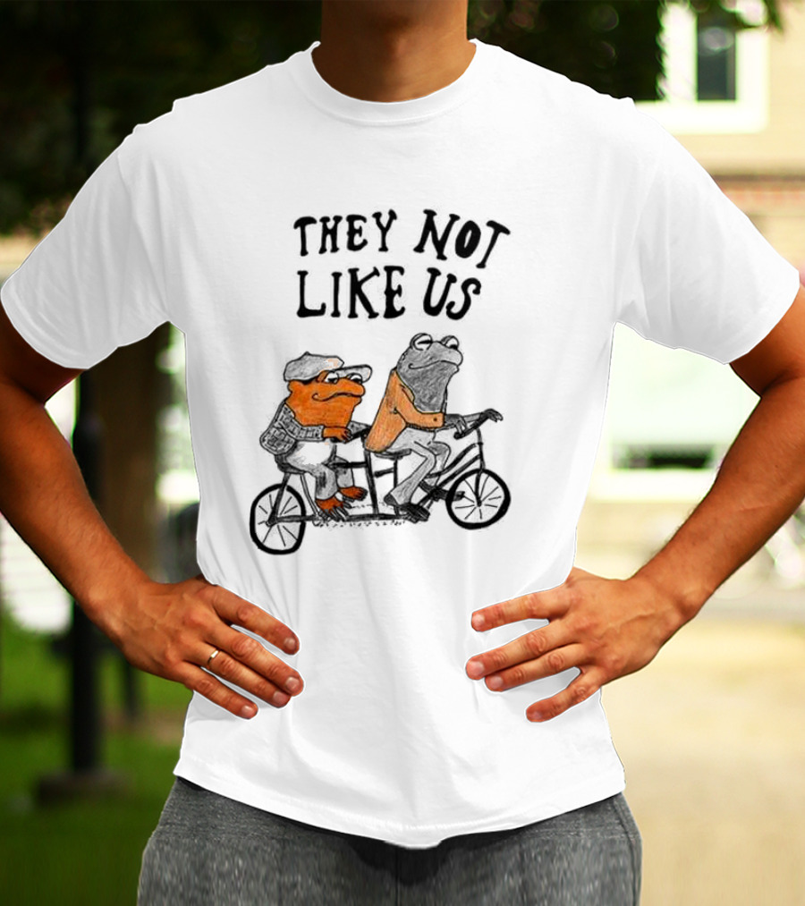 They Not Like Us Frog Riding Bike Duo T-Shirt