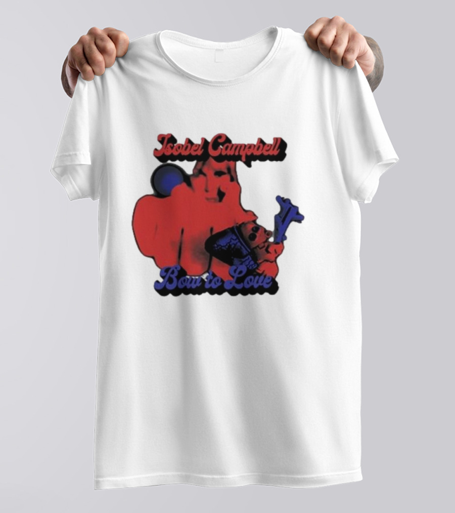Isobel Campbell Bow To Love Retro Red And Blue T-Shirt