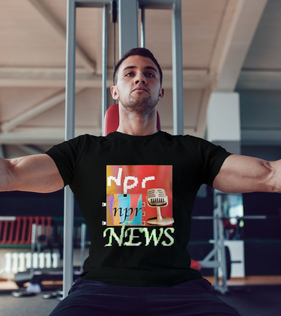 NPR News Vintage Microphone Graphic Jack Corbett TikTok T-Shirt