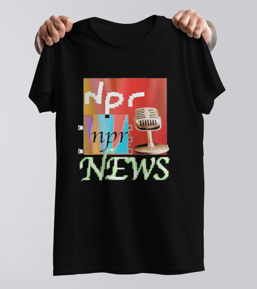 NPR News Vintage Microphone Graphic Jack Corbett TikTok T-Shirt