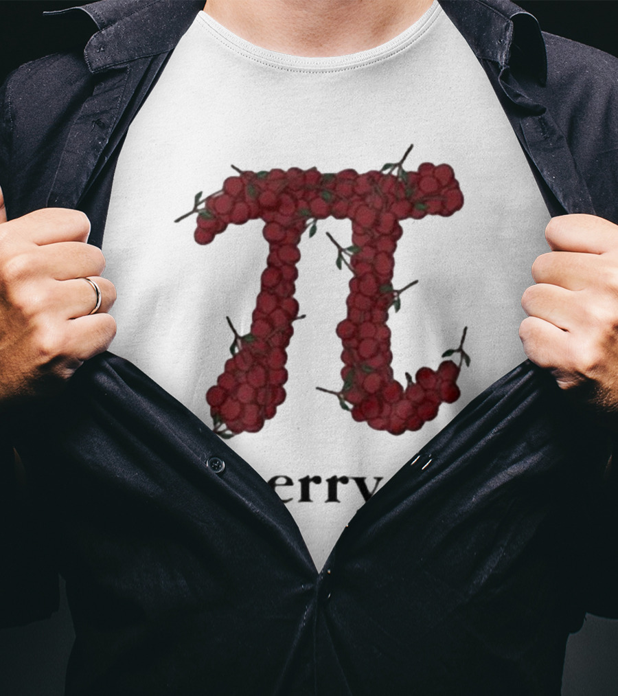 Cherry Pi Jon Hurwitz π Symbol Made Of Red Cherries T-Shirt