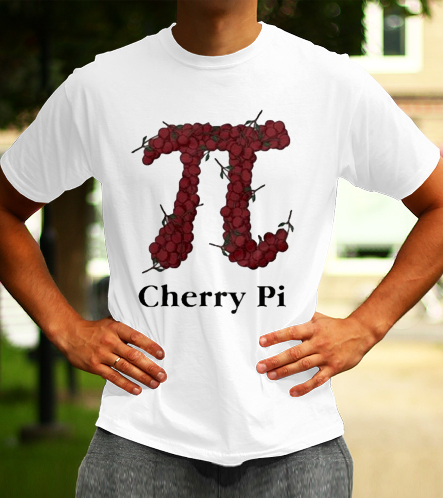 Cherry Pi Jon Hurwitz π Symbol Made Of Red Cherries T-Shirt