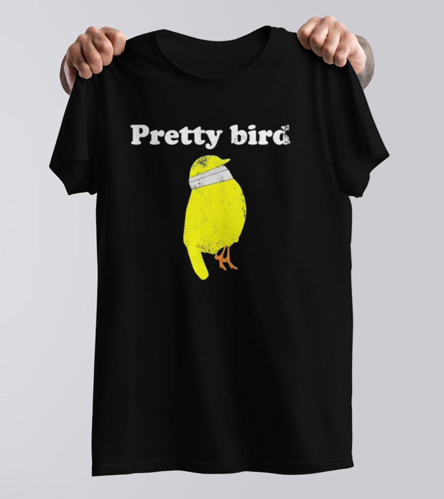 Pretty Bird Yellow Bandit Bird Retro Style Jonathan Swanson T-Shirt