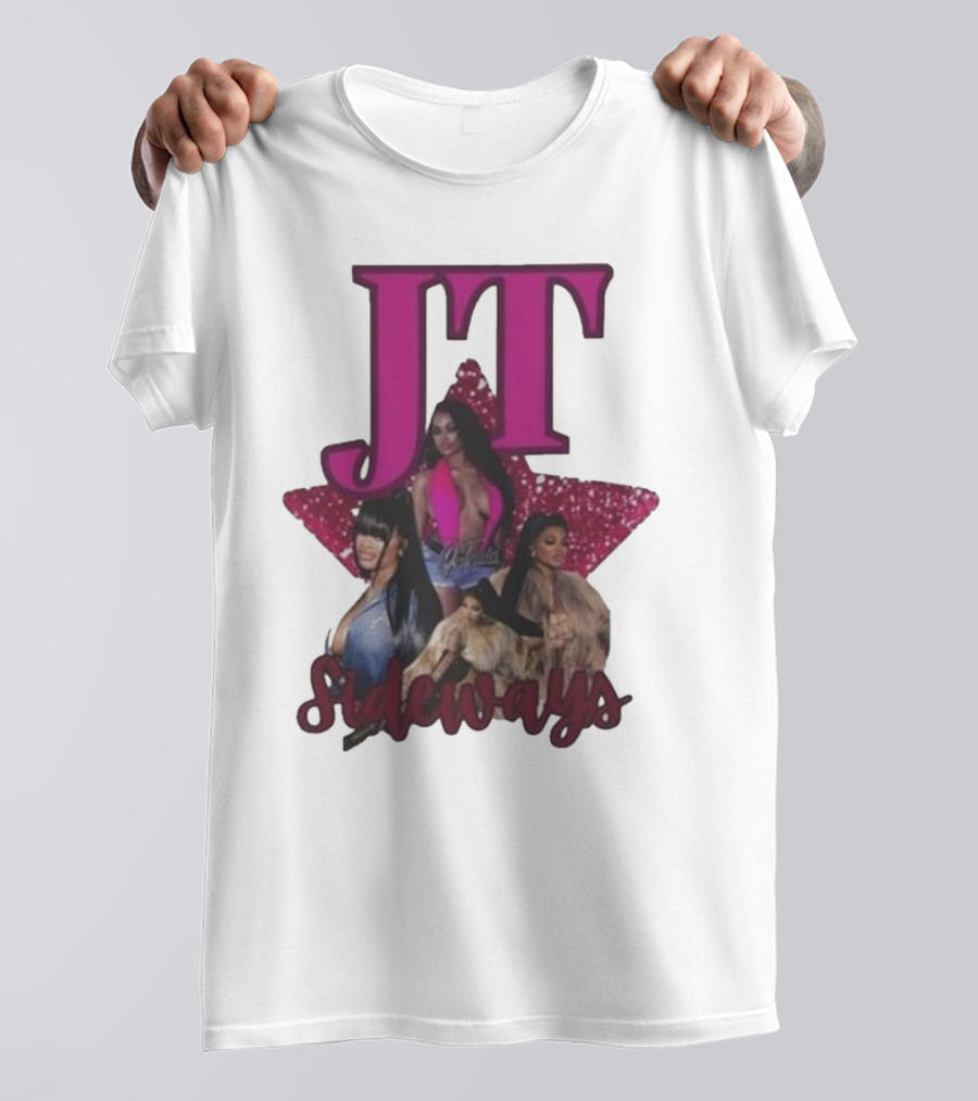 JT Sideways Star Pink Glamorous Portraits T-Shirt