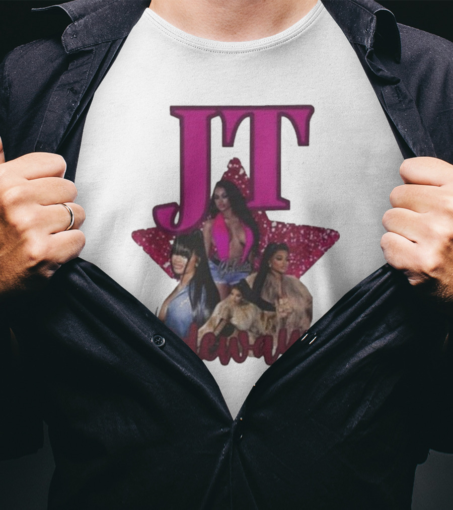 JT Sideways Star Pink Glamorous Portraits T-Shirt
