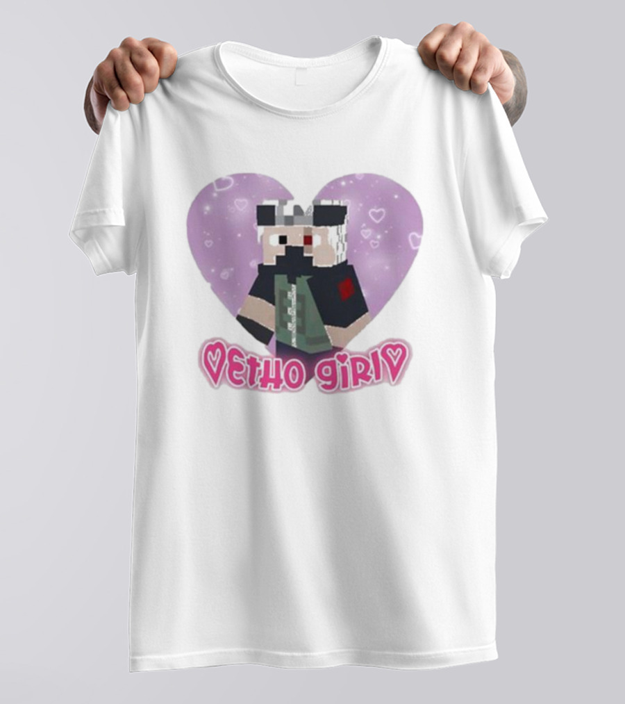 Etho Girl Heart Minecraft Character Pixel Art Julesxd T-Shirt
