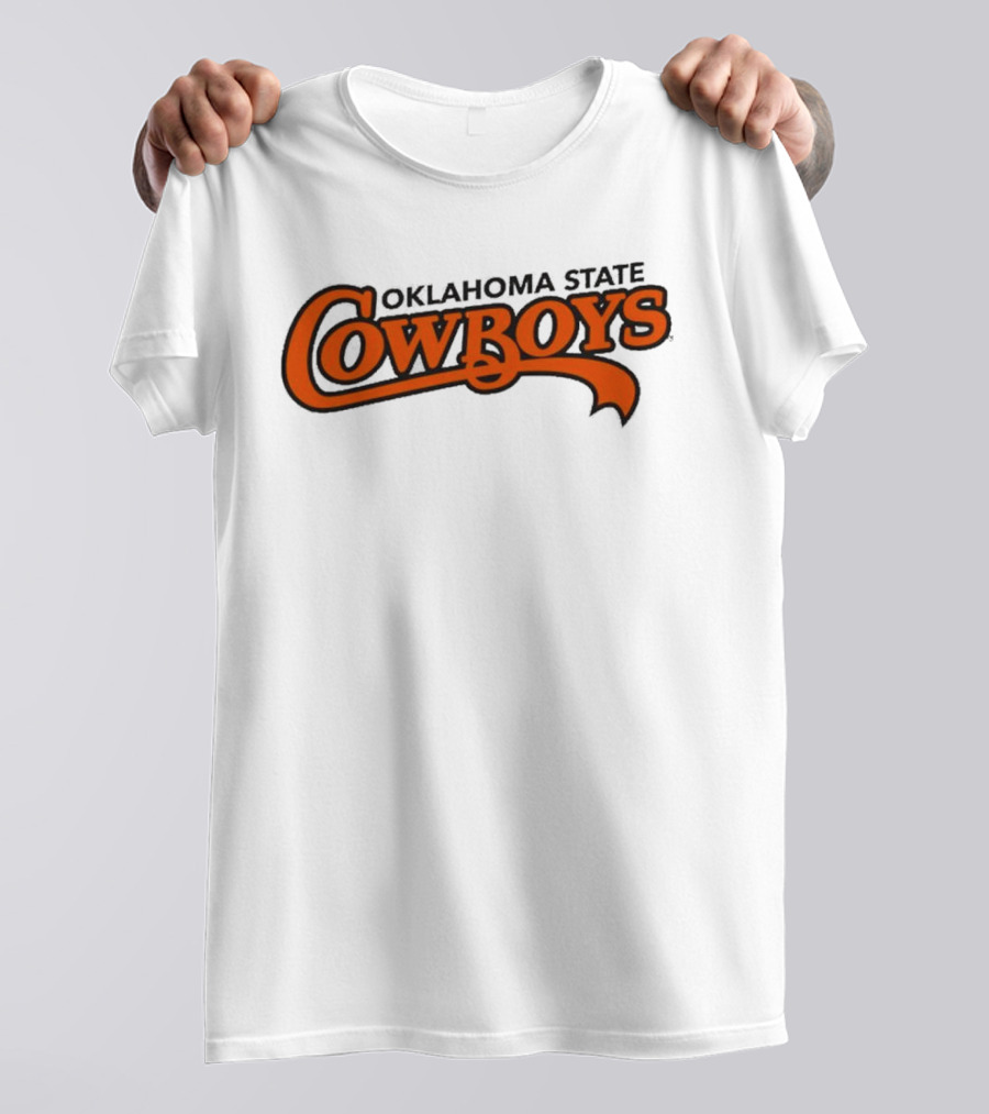 Oklahoma State Cowboys Stylized Orange Text T-Shirt