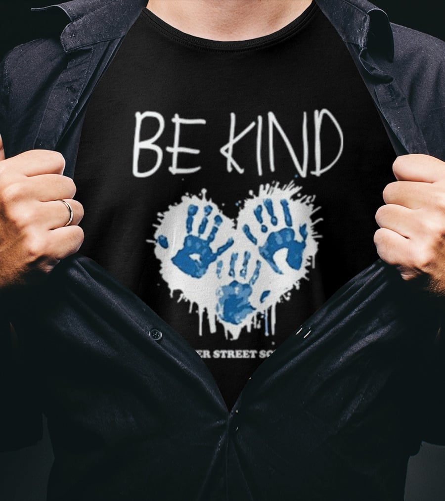 Be Kind Heart Handprints Center Street School T-Shirt
