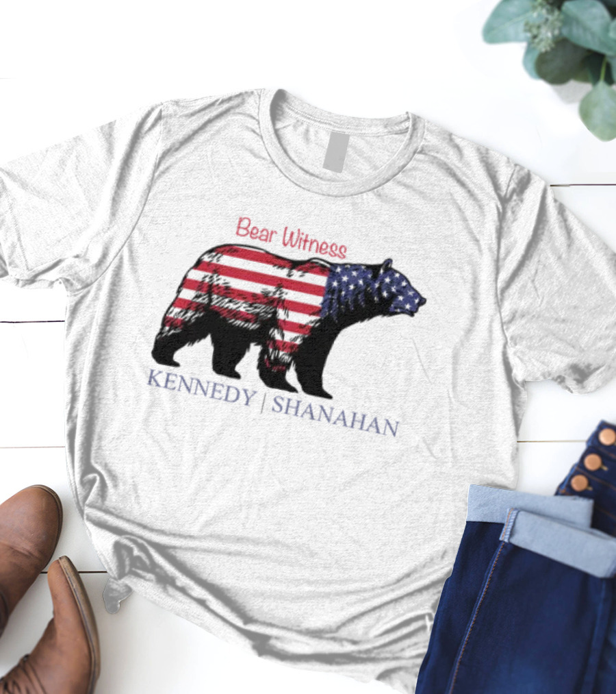 Bear Witness American Flag Bear Kennedy Shanahan T-Shirt