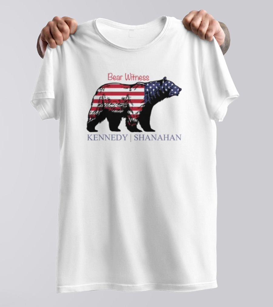 Bear Witness American Flag Bear Kennedy Shanahan T-Shirt