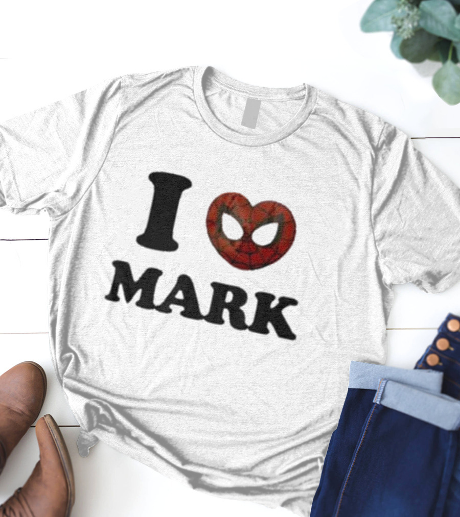 I Love Mark Spider Heart Mask T-Shirt