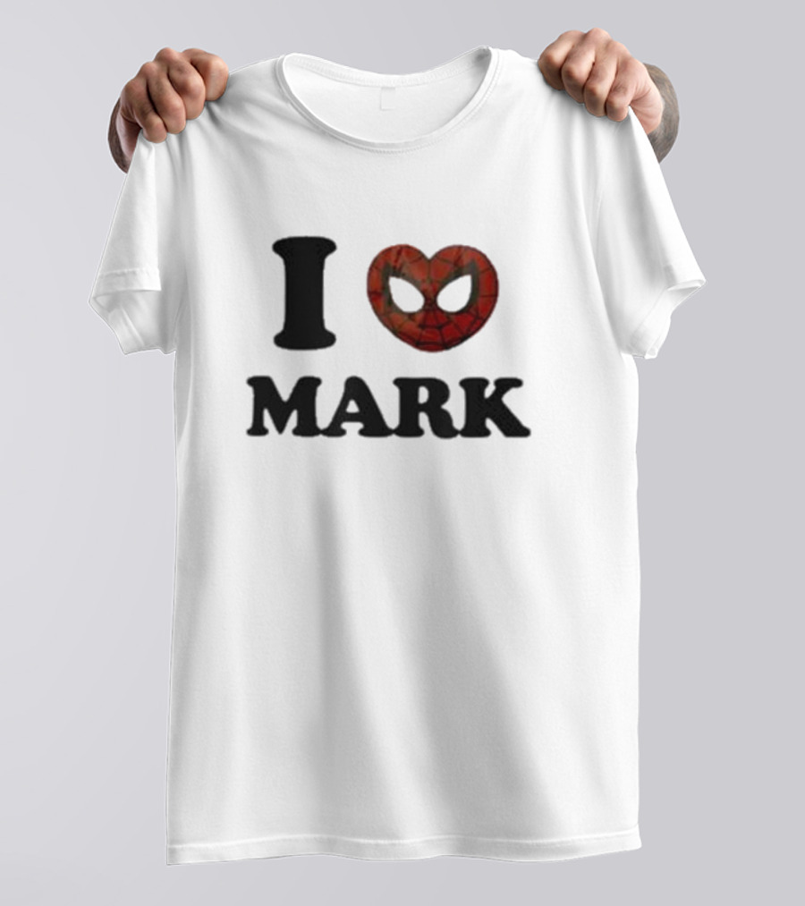 I Love Mark Spider Heart Mask T-Shirt