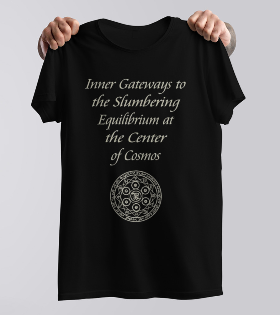 Inner Gateways To The Slumbering Equilibrium At The Center Of Cosmos Mandala T-Shirt