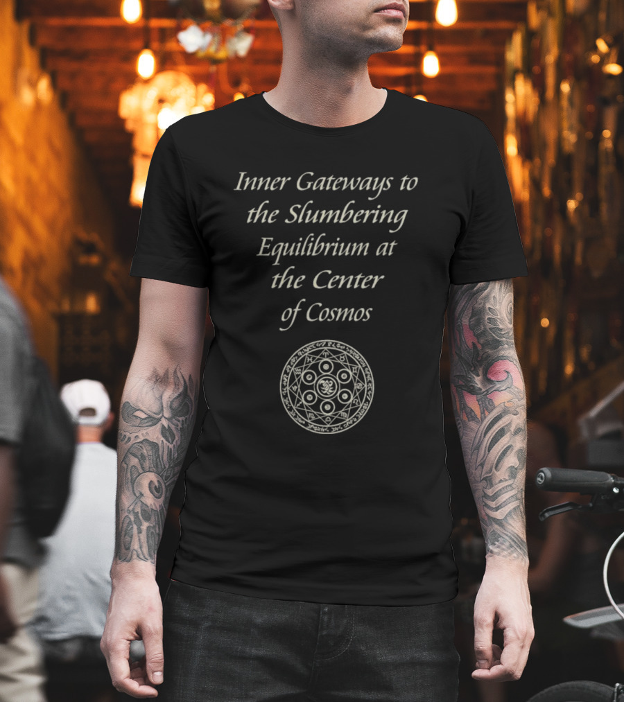 Inner Gateways To The Slumbering Equilibrium At The Center Of Cosmos Mandala T-Shirt