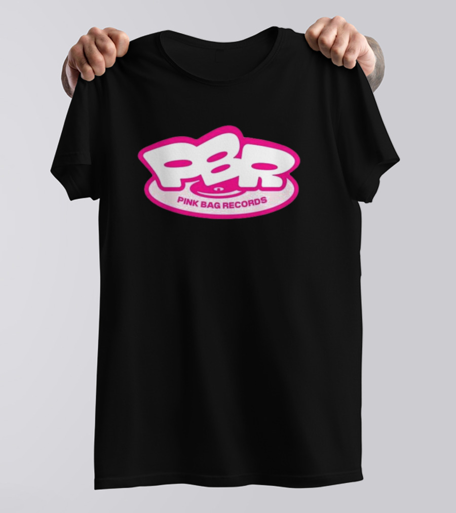 PBR Pink Bag Records PBR Bubble Text T-Shirt
