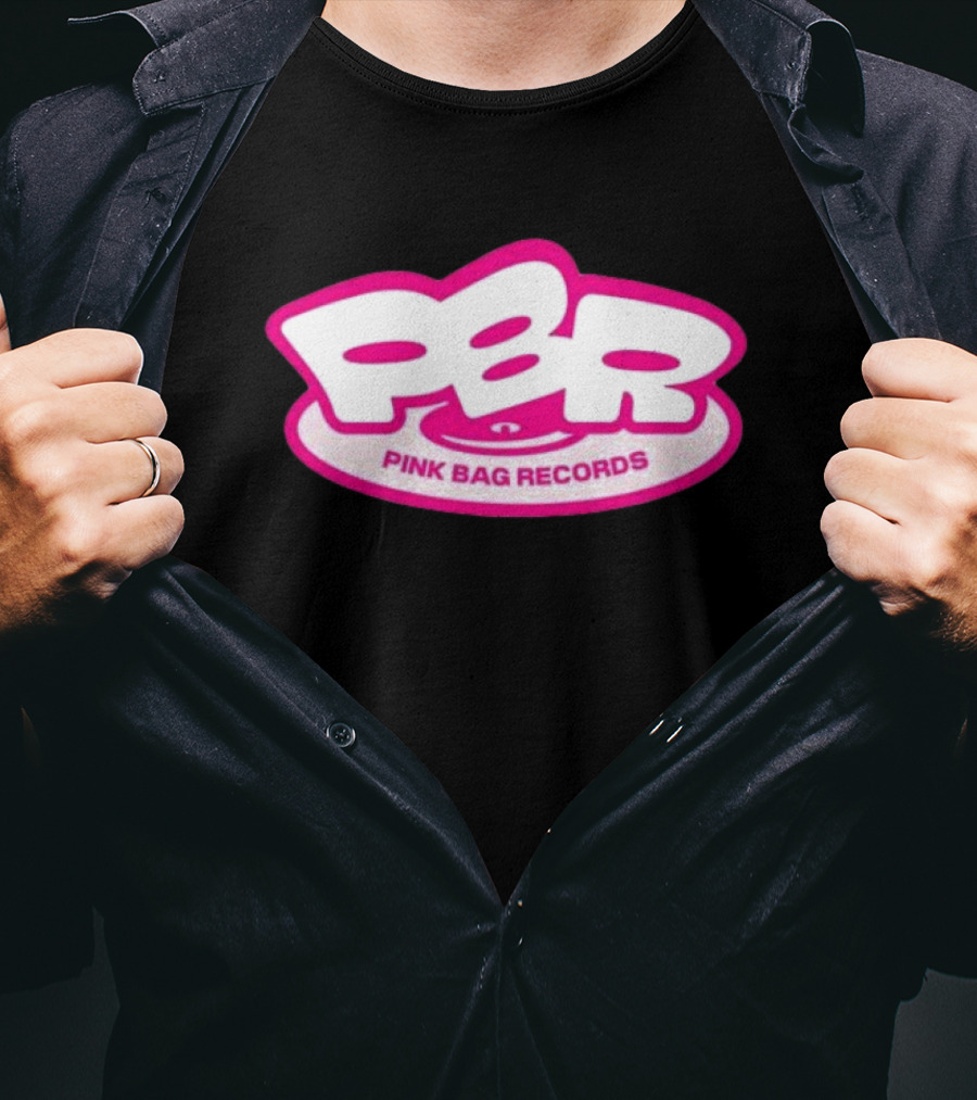 PBR Pink Bag Records PBR Bubble Text T-Shirt