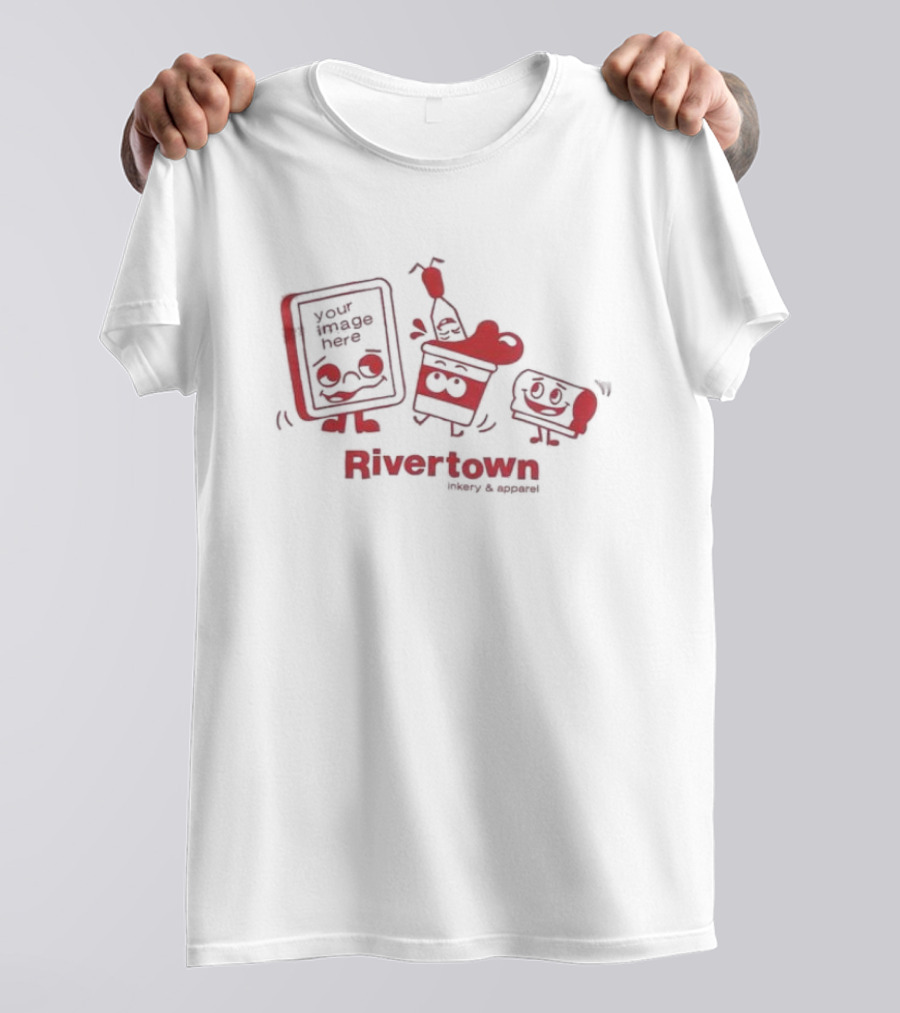 Rivertown Inkery And Apparel Your Image Here Playful Characters T-Shirt