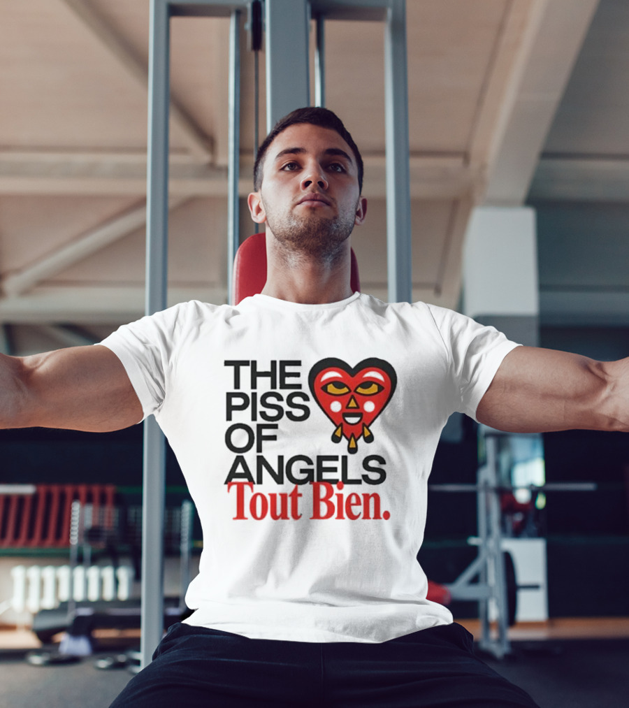 Tout Bien The Piss Of Angels Red Heart Face T-Shirt