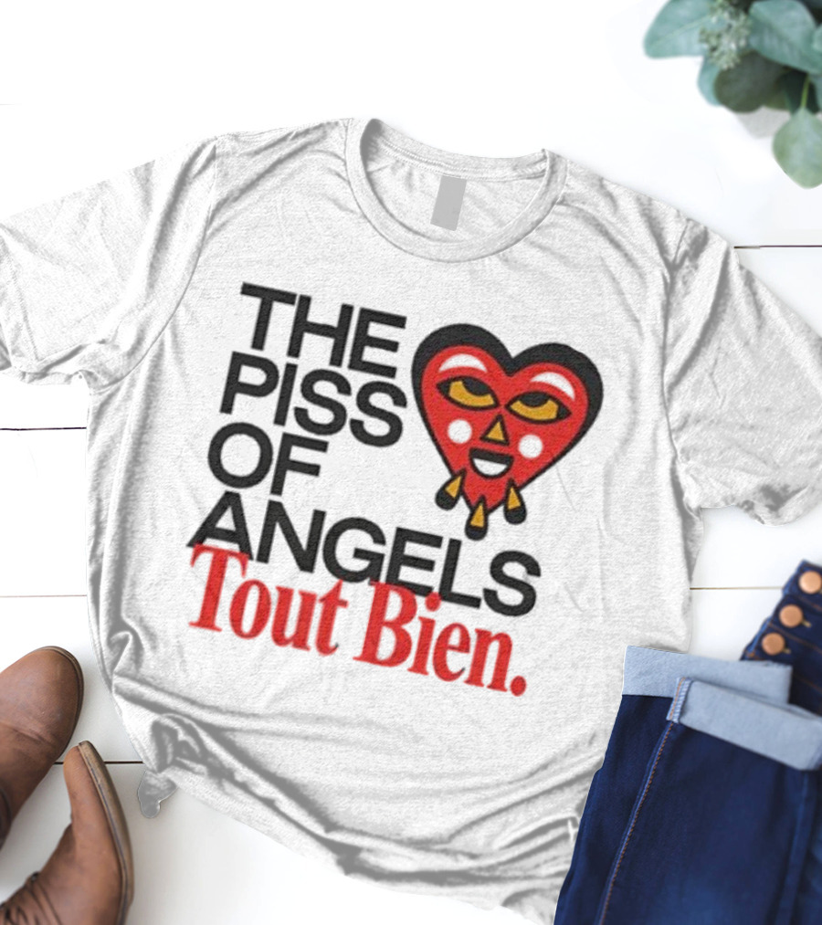 Tout Bien The Piss Of Angels Red Heart Face T-Shirt