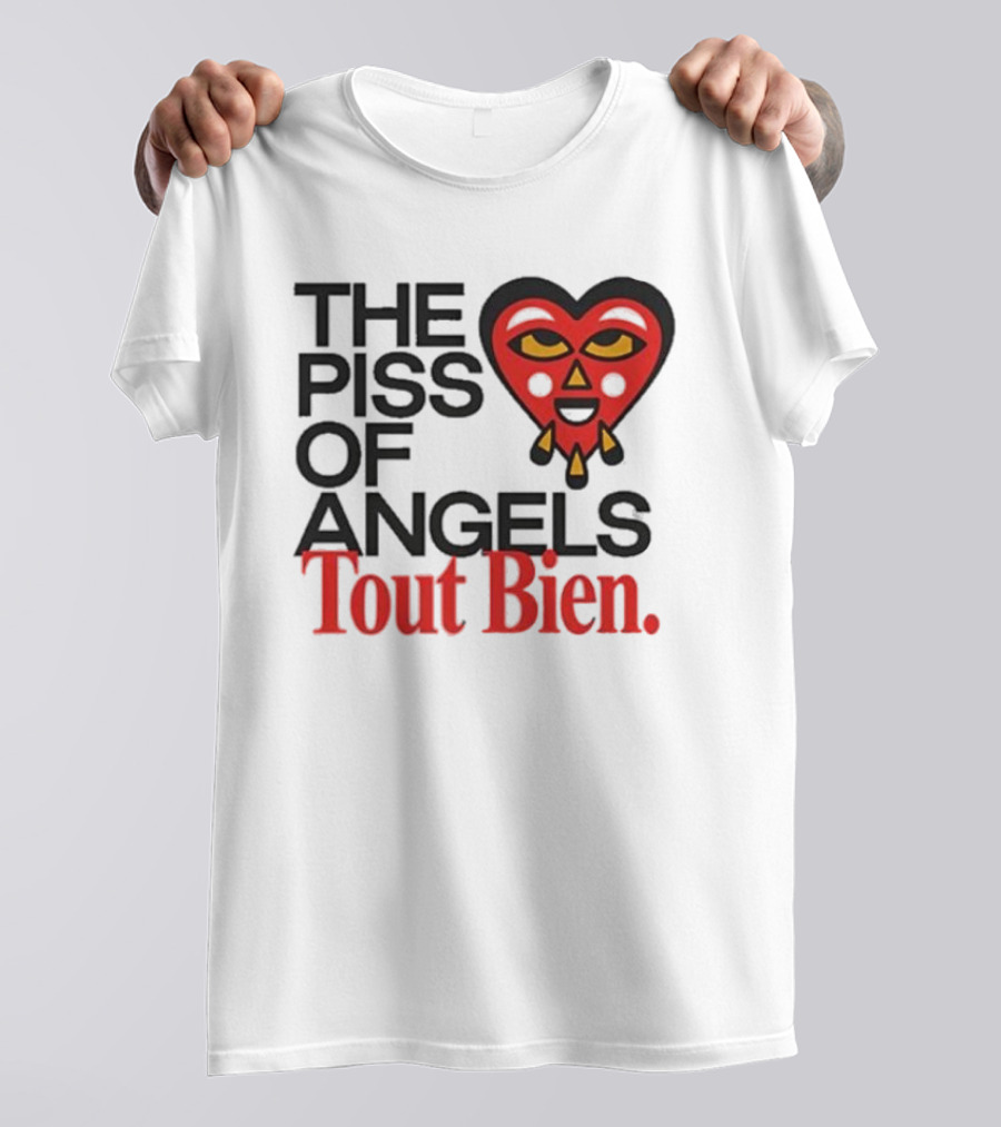 Tout Bien The Piss Of Angels Red Heart Face T-Shirt