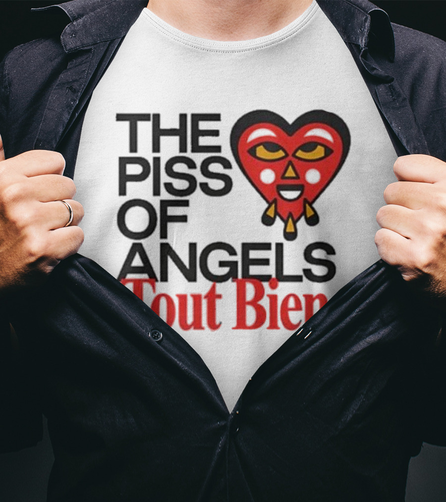 Tout Bien The Piss Of Angels Red Heart Face T-Shirt