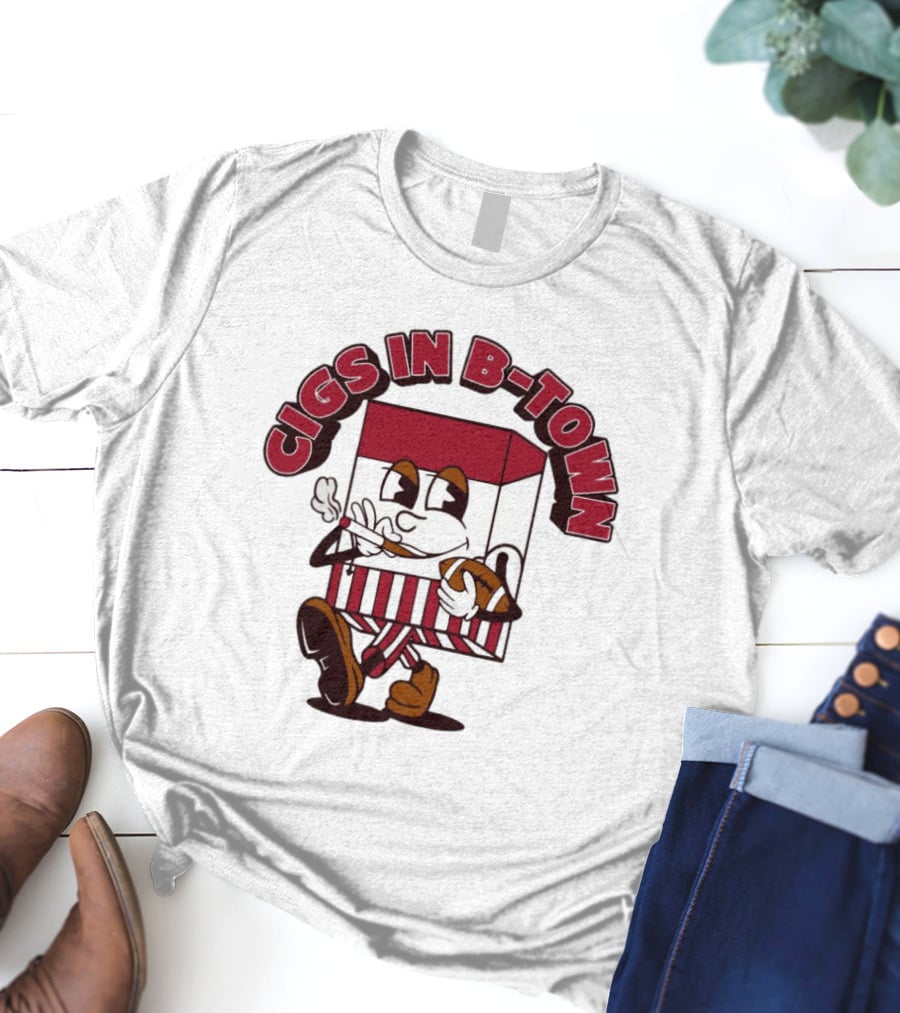 Store Cigs In B-Town Cartoon Smoking Pack T-Shirt