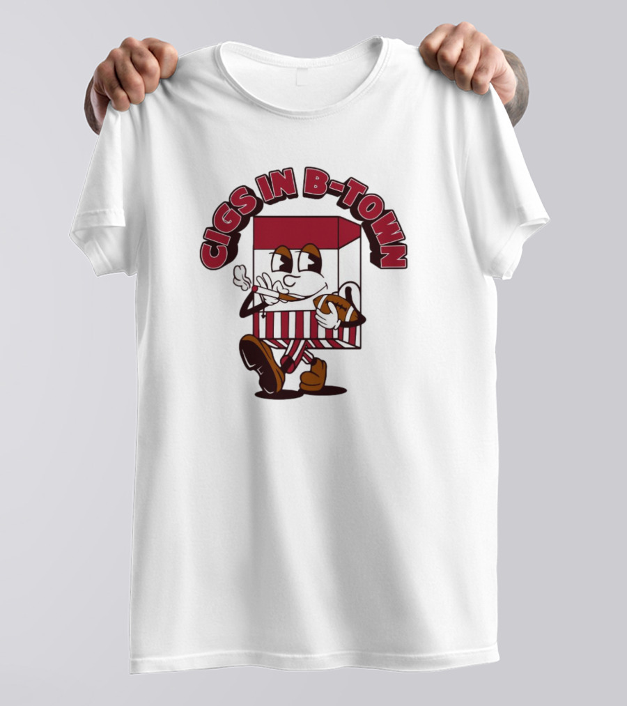 Store Cigs In B-Town Cartoon Smoking Pack T-Shirt