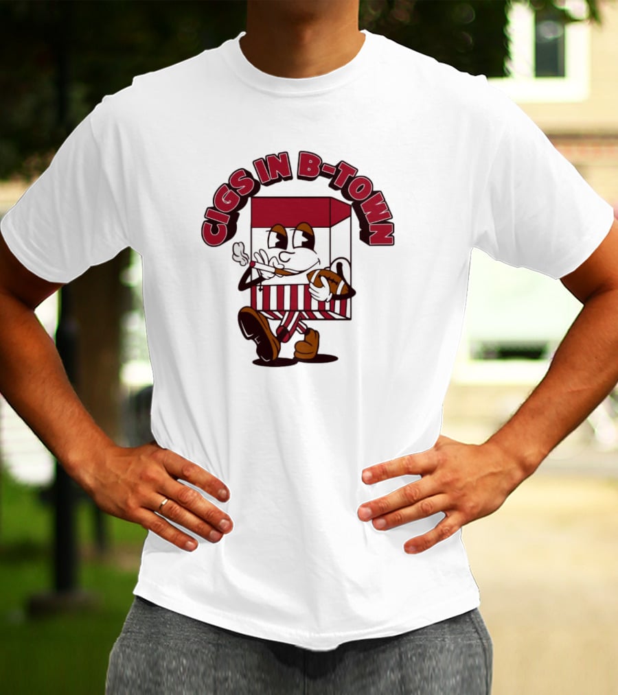 Store Cigs In B-Town Cartoon Smoking Pack T-Shirt