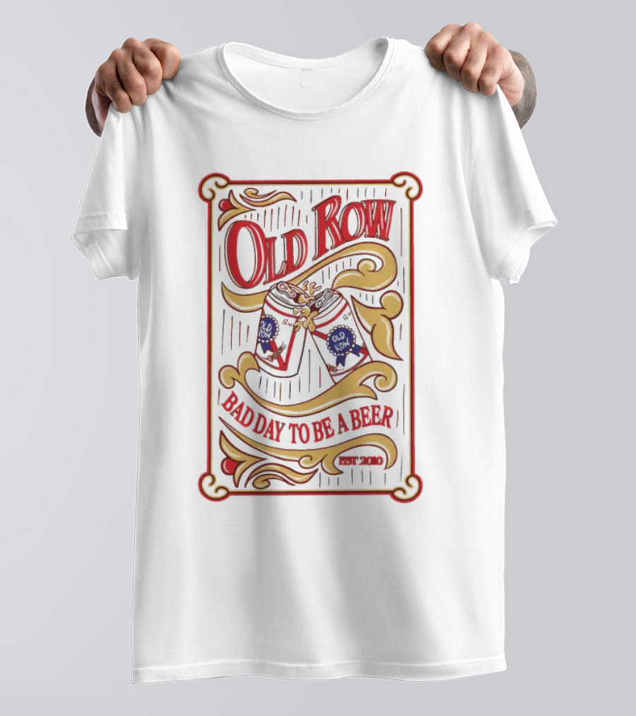 Old Row Retro Mirror Bad Day To Be A Beer Est 2010 T-Shirt