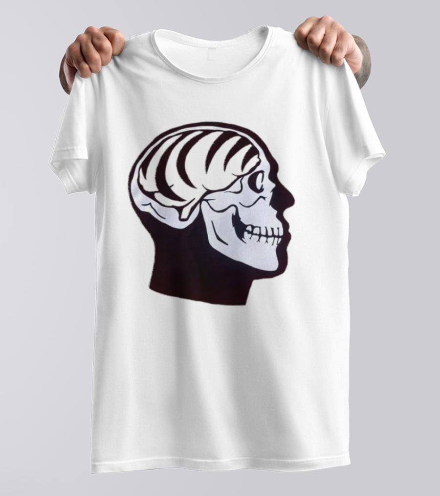 Bengal Brain Skull With Orange Highlights T-Shirt