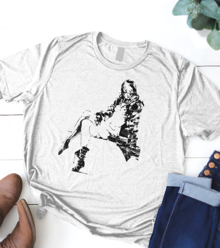 Espionagevr Store Big Sniper Mysterious Figure In Long Coat And Boots T-Shirt