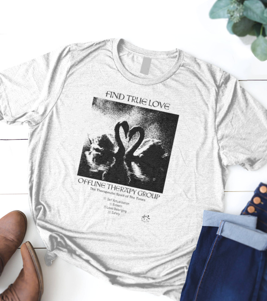 Find True Love Offline Therapy Group The Therapeutic Spirit Of The Times Self Actualization Esteem Love Belonging Safety T-Shirt
