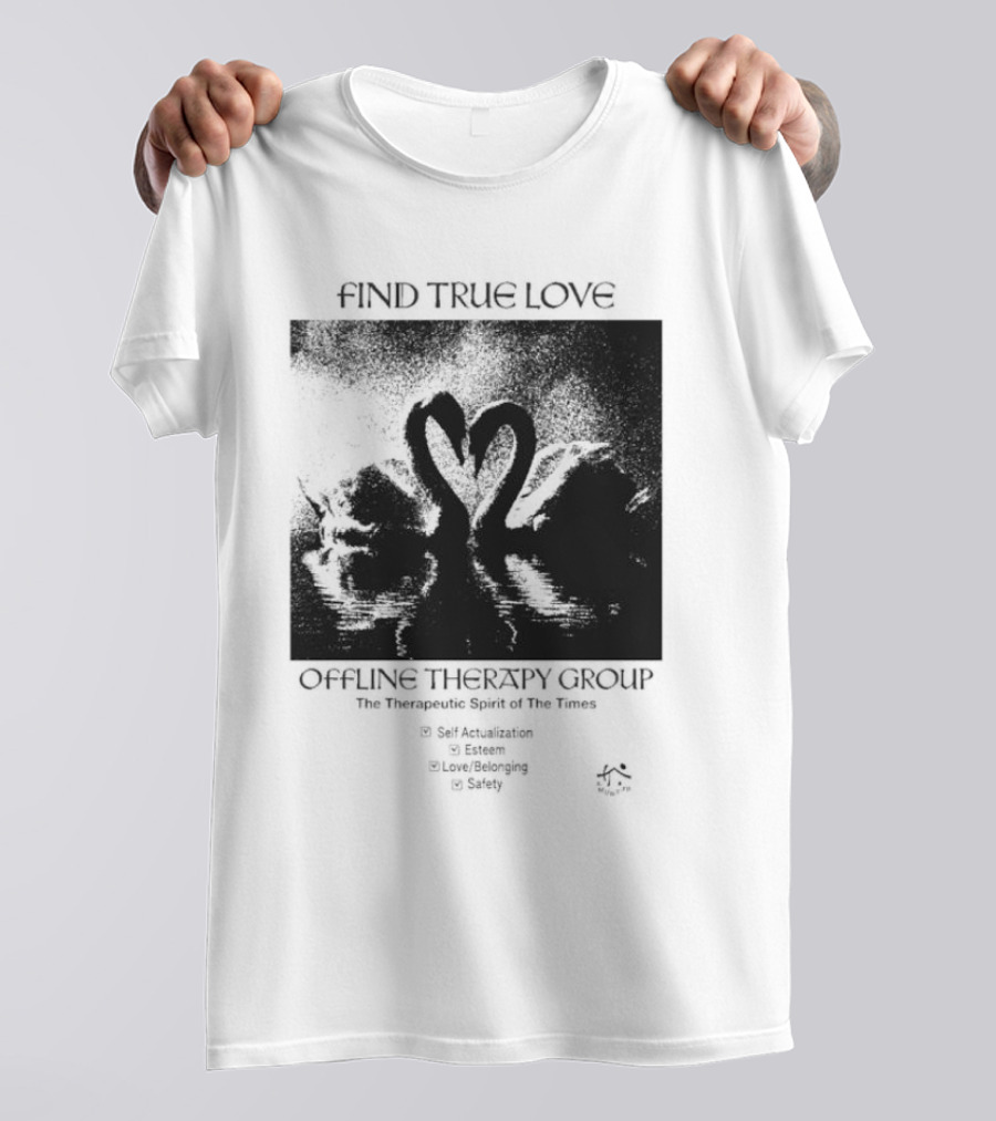 Find True Love Offline Therapy Group The Therapeutic Spirit Of The Times Self Actualization Esteem Love Belonging Safety T-Shirt