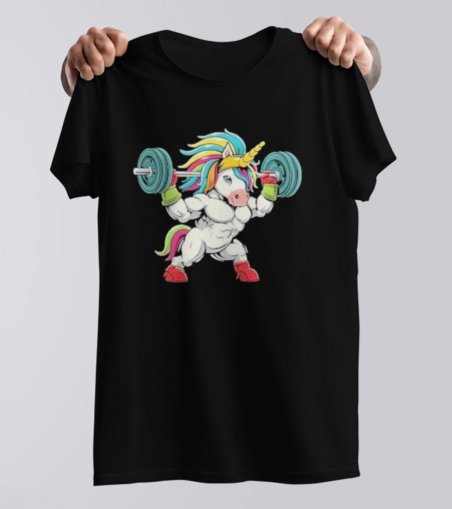 Classic Gym Unicorn Lifting Weights Funny Adorable Pet T-Shirt
