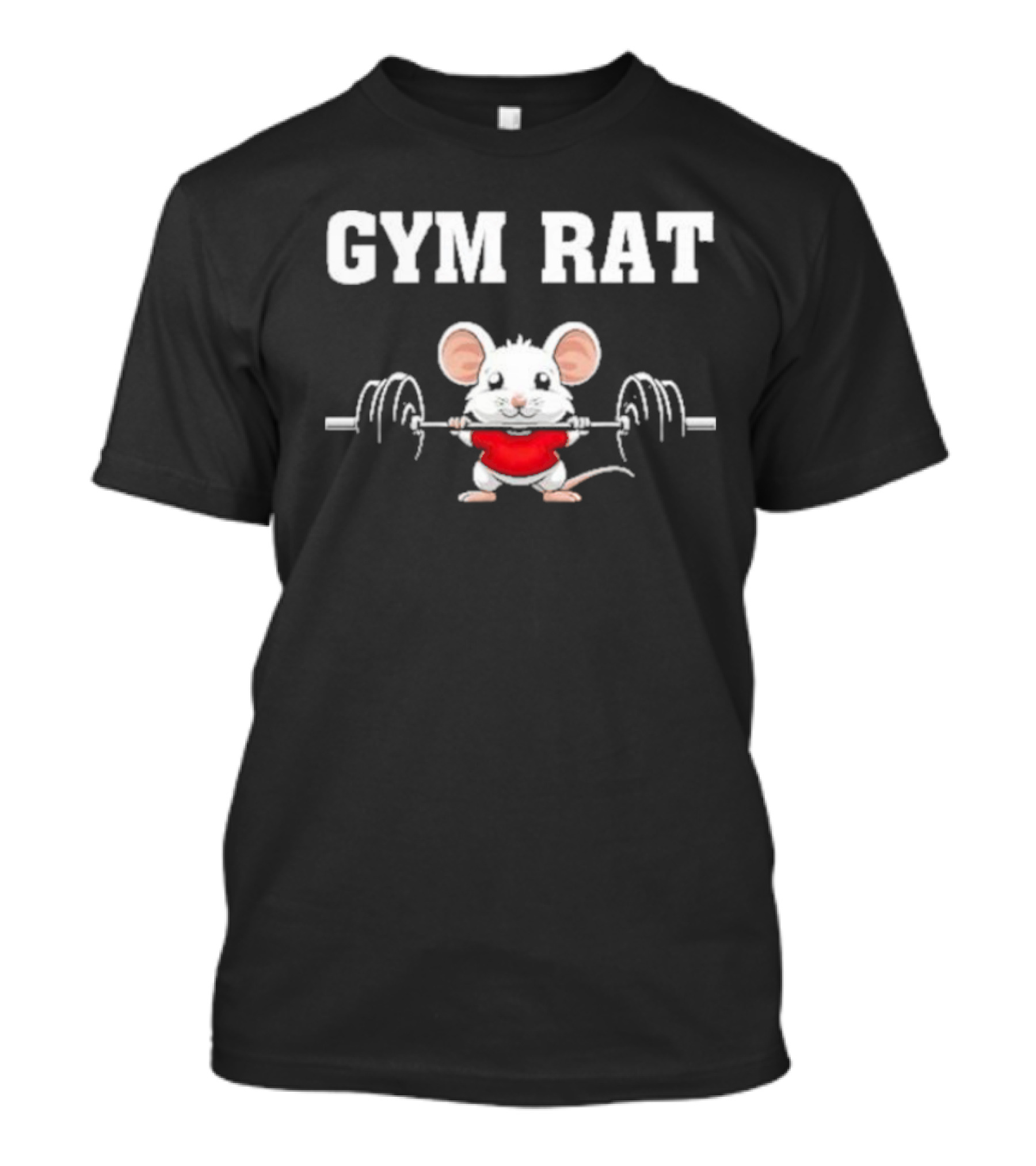Gym Rat Cute Animal Weightlifting T-Shirt