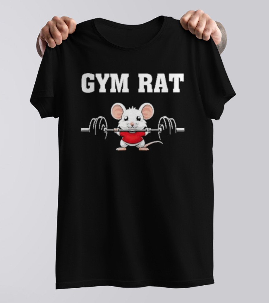 Gym Rat Cute Animal Weightlifting T-Shirt