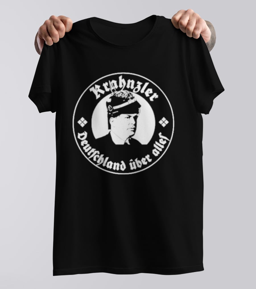 Kranzler Deutschland Über Alles Black And White Circular Crest T-Shirt