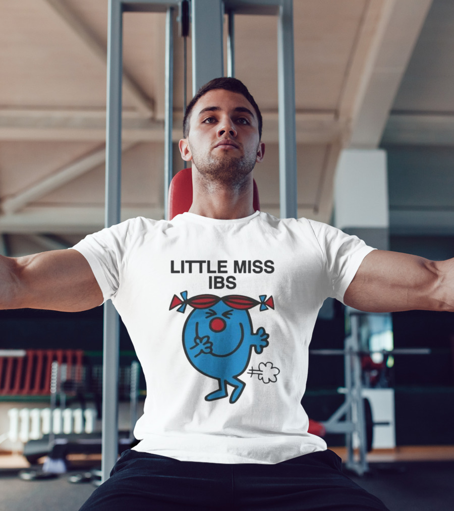 Little Miss IBS Character With Red Bows And Blue Figure T-Shirt