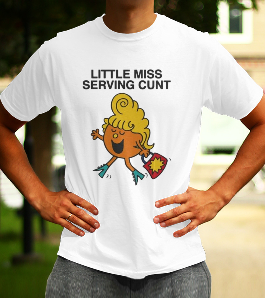 Little Miss Serving Cunt Retro Cartoon Character T-Shirt