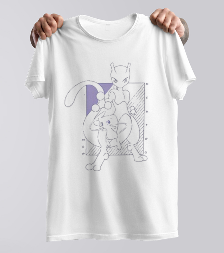 Mewtwo Mew Pokemon Tonal T-Shirt