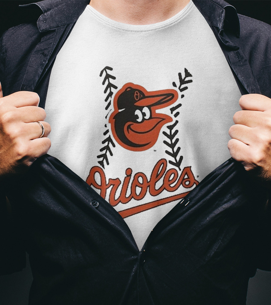 Baltimore Orioles Logo Personalized Name And Number Fastball T-Shirt