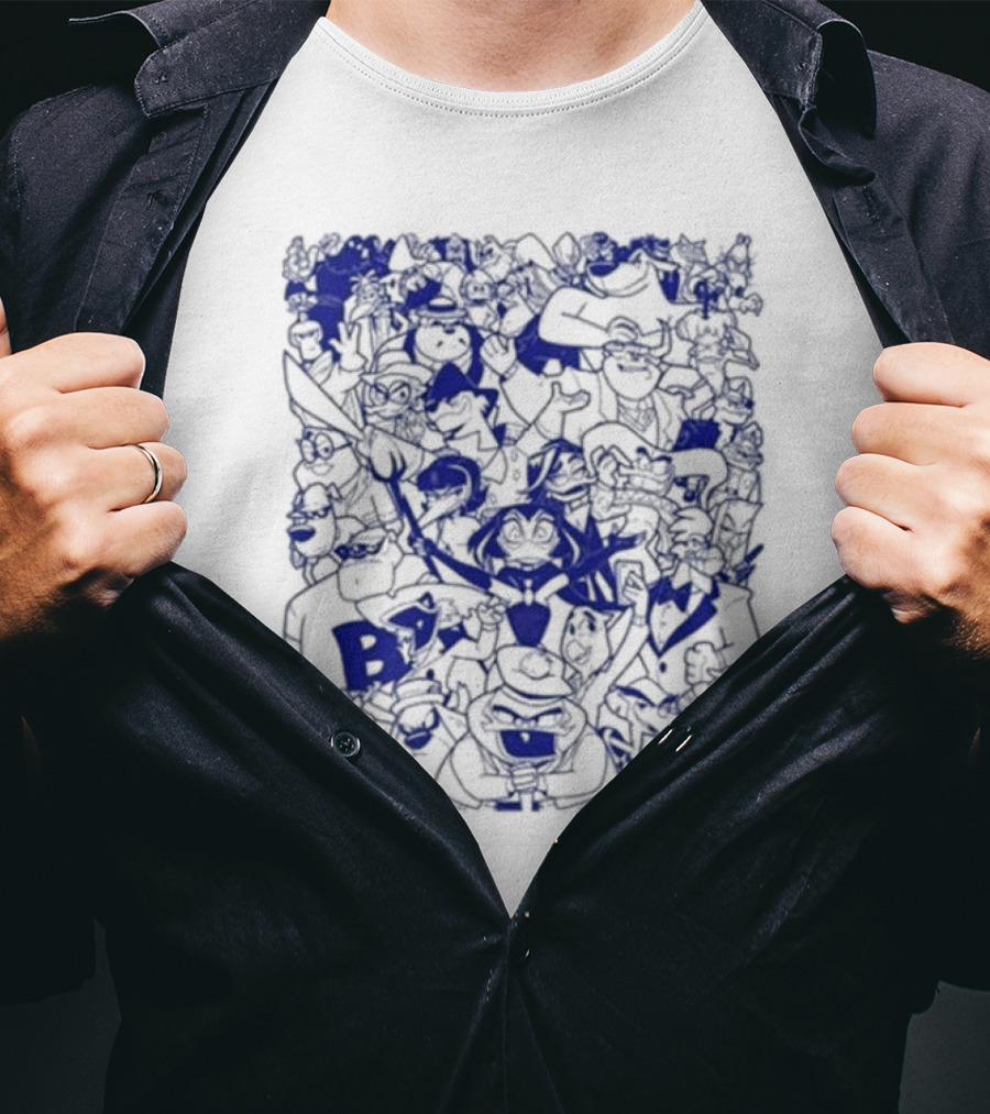 Duck Villains Dark Blue Ensemble By Brian Danger T-Shirt
